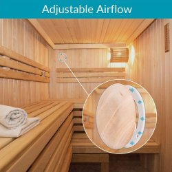 Tr&aelig;ventil til sauna 100 m sort Elletr&aelig;